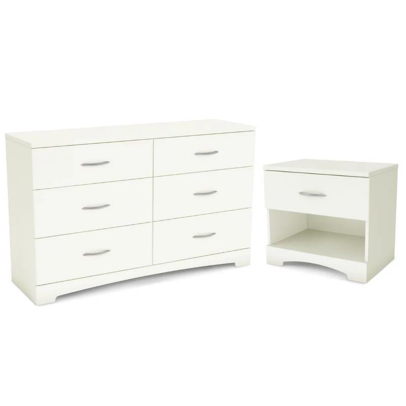 Discount 🌟 Home Square 2-Piece Furniture Set With Nightstand And 6-Drawer Double 👗 Dresser 🔥