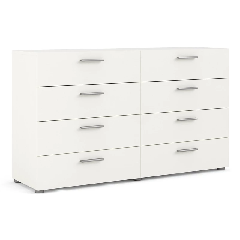 Hot Sale 👏 Tvilum Austin 8 Drawer Double 👗 Dresser In White Woodgrain ❤️