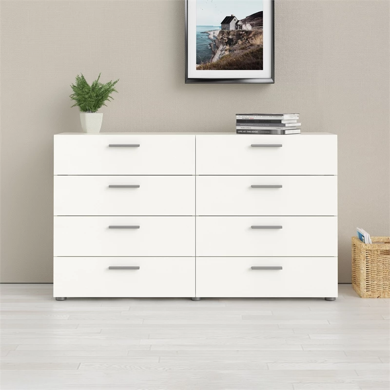 Hot Sale 👏 Tvilum Austin 8 Drawer Double 👗 Dresser In White Woodgrain ❤️ - Image 7