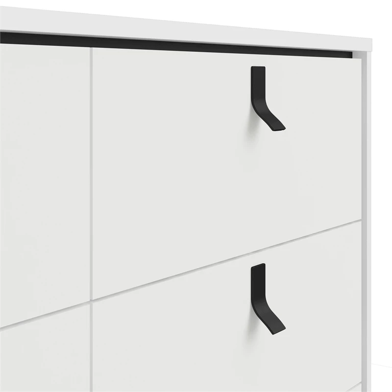 Best Sale 🛒 Tvilum Ry 6 Drawer Double 👗 Dresser In White Matte And Black ✔️ - Image 5