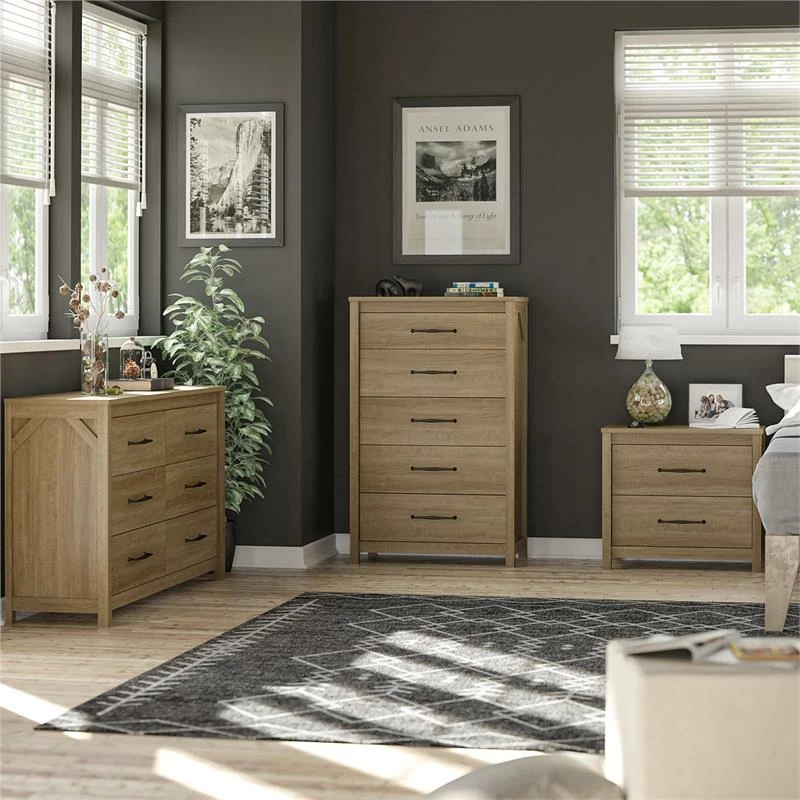 Cheapest 👏 Ameriwood Home Augusta 6 Drawer Wide 👗 Dresser With Easy Assembly In Natural ✨ - Image 4