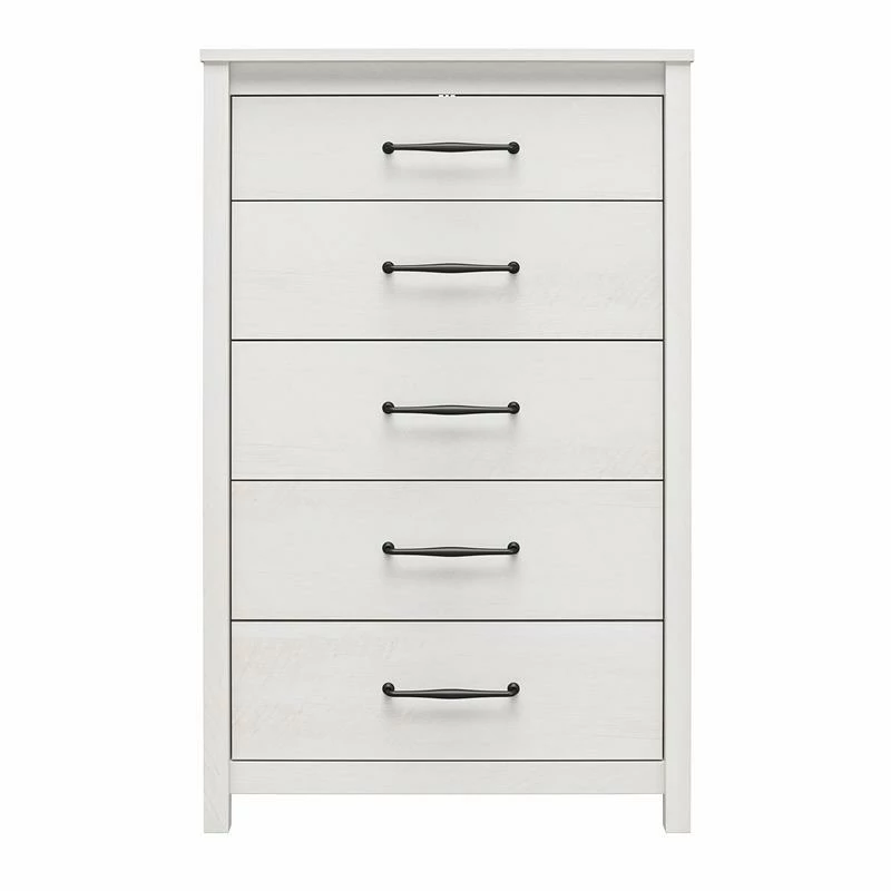 Discount 🤩 Ameriwood Home Augusta 5 Drawer Tall 👗 Dresser With Easy Assembly In Ivory Oak 🎁 - Image 6