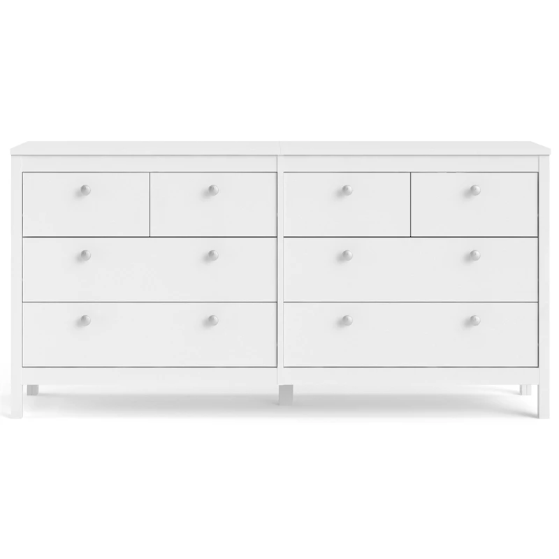 Buy ๐ Tvilum Madrid 8 Drawer Double ๐ Dresser In White โ - Image 3