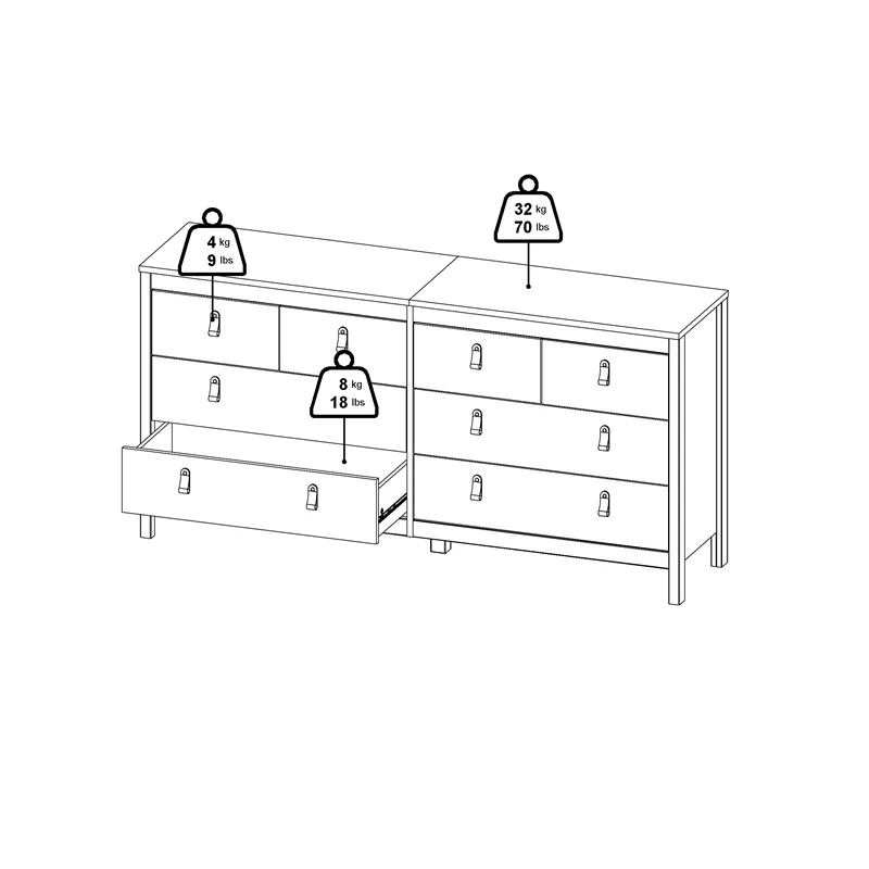 Buy ๐ Tvilum Madrid 8 Drawer Double ๐ Dresser In White โ - Image 19