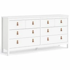 Buy 👏 Tvilum Madrid 8 Drawer Double 👗 Dresser In White ⌛