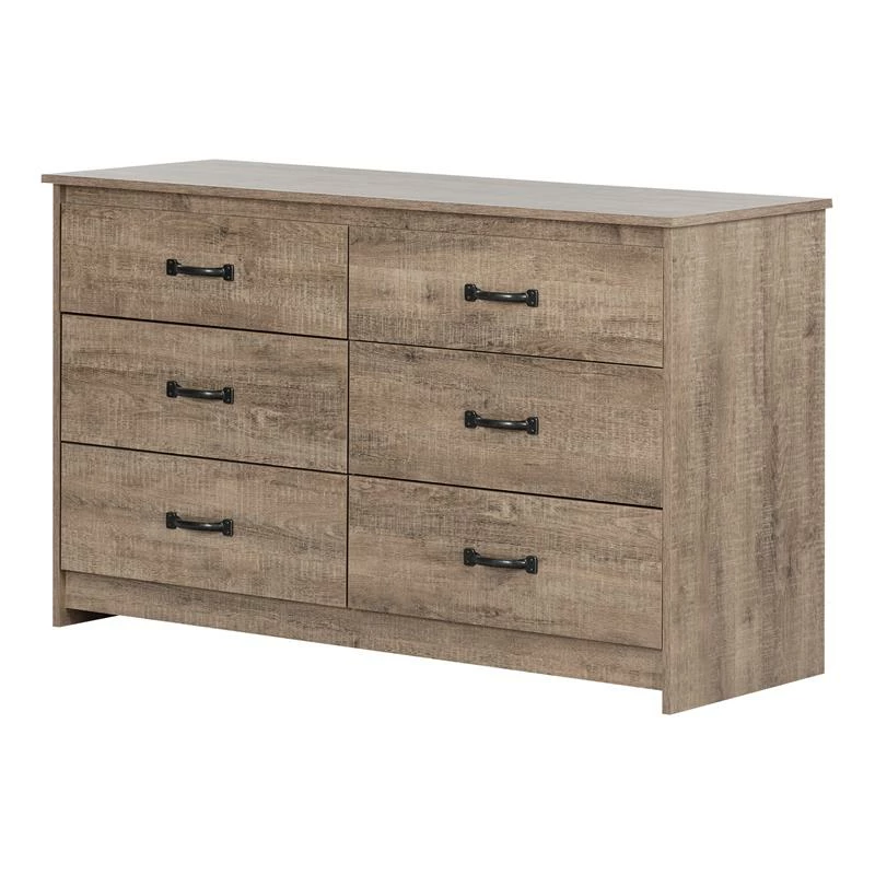 Buy ๐ฅฐ Pemberly Row Farmhouse 6-Drawer Double ๐ Dresser In Weathered Oak ๐ฅ