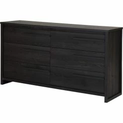 New 🤩 Pemberly Row Contmeporary 6-Drawer Double 👗 Dresser In Gray Oak 🤩