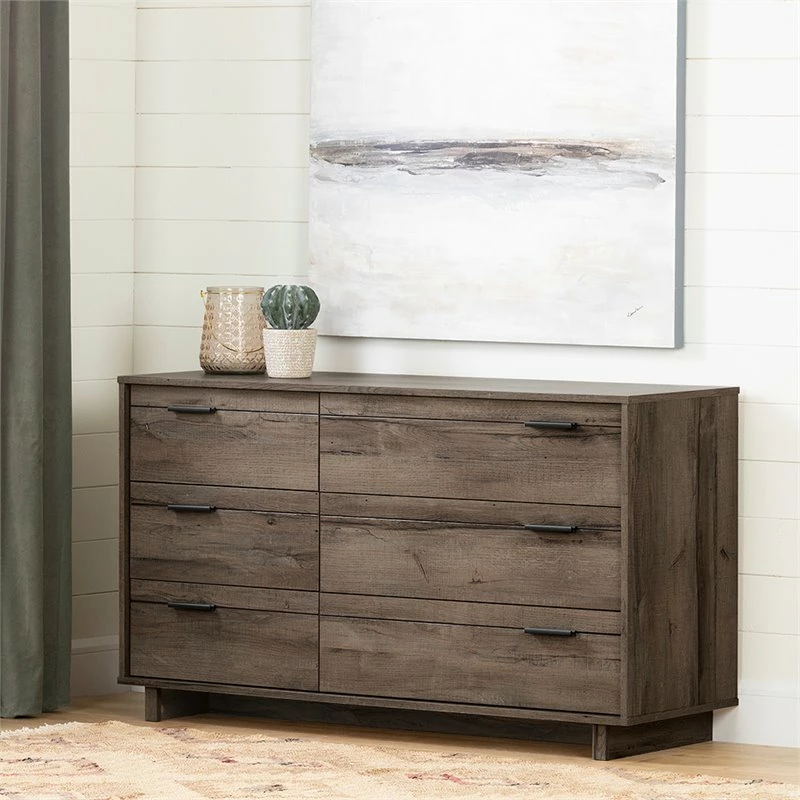 Buy โค๏ธ Pemberly Row Mid-Century 6 Drawer Double ๐ Dresser In Fall Oak ๐งจ - Image 2