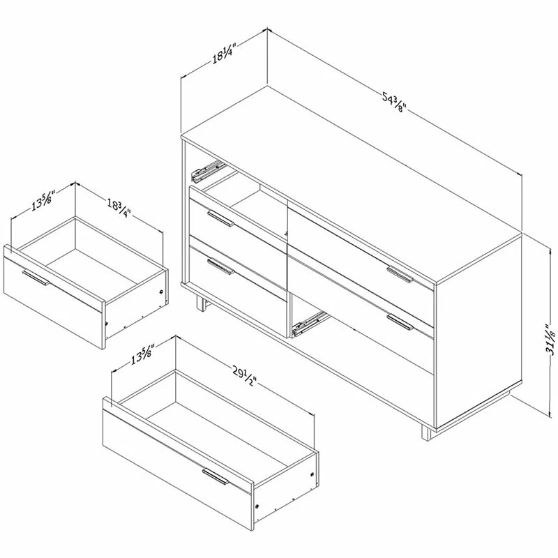 Buy โค๏ธ Pemberly Row Mid-Century 6 Drawer Double ๐ Dresser In Fall Oak ๐งจ - Image 7