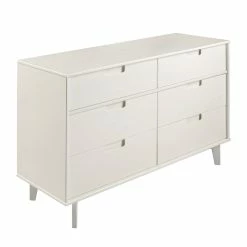 Top 10 ๐ Pemberly Row 6-Drawer Groove Handle Wood ๐ Dresser In White ๐งจ