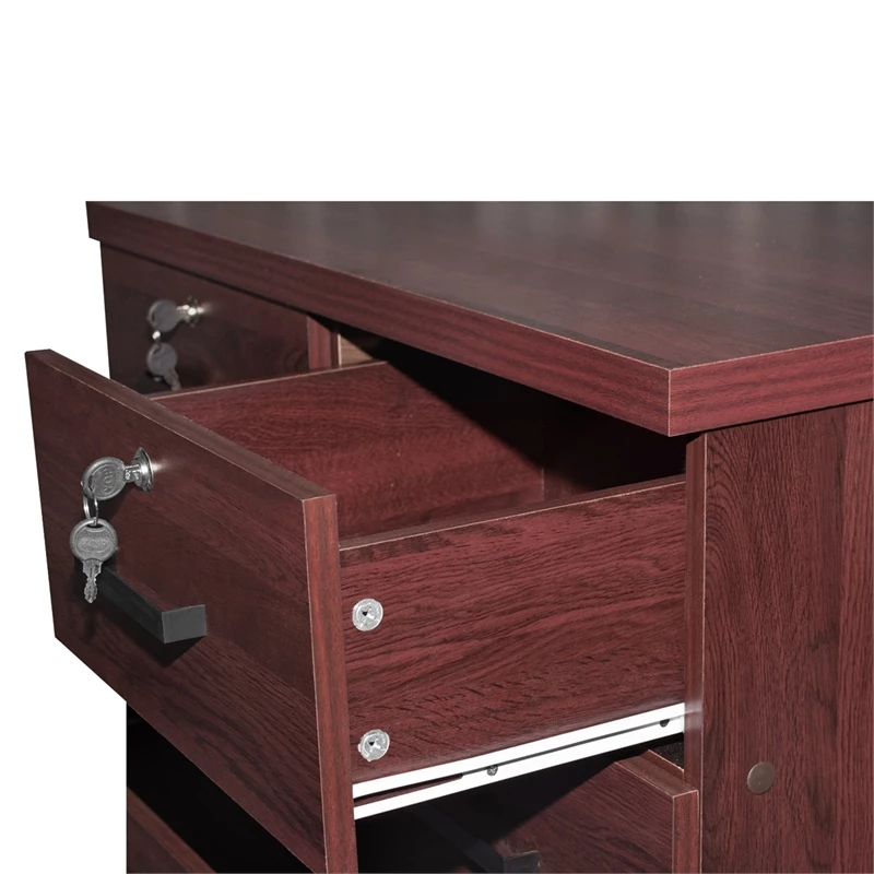 Cheapest โค๏ธ Better Home Products Cindy 7 Drawer Chest Wooden ๐ Dresser With Lock In Mahogany ๐ - Image 4