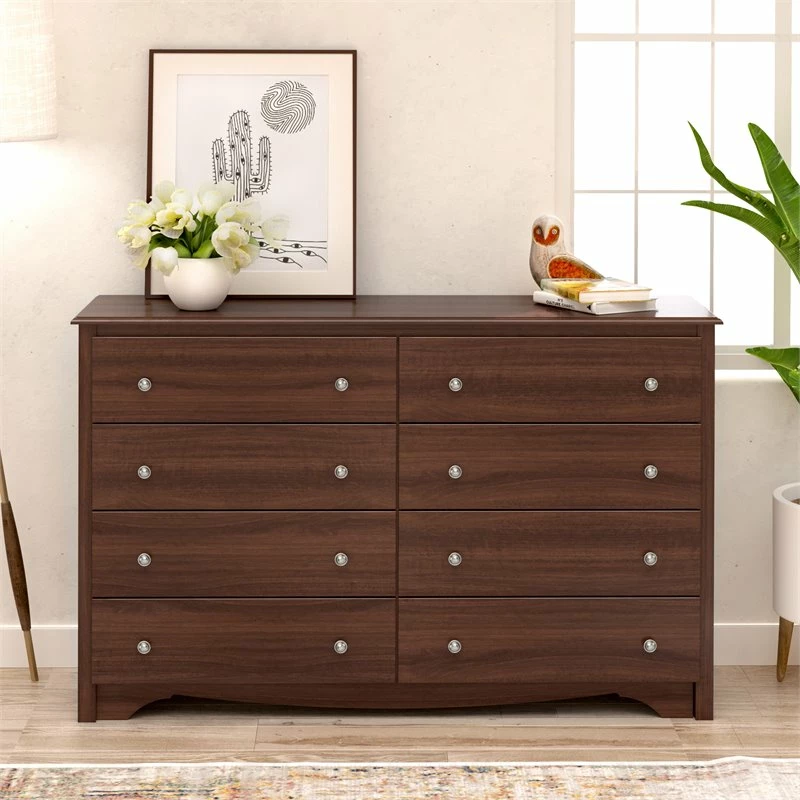 Best deal 😀 Prepac Monterey 8-Drawer Transitional Composite Wood 👗 Dresser In Cherry Brown ⭐ - Image 8