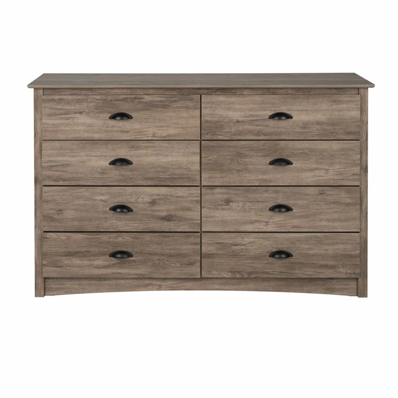 Discount 👏 Prepac Salt Spring 8-Drawer Transitional Composite Wood 👗 Dresser In Drifted Gray 👏 - Image 4