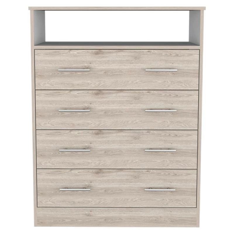Hot Sale ๐ฅฐ Trent Home Engineered Wood Four Drawer ๐ Dresser In Light Grey And White ๐ฅฐ