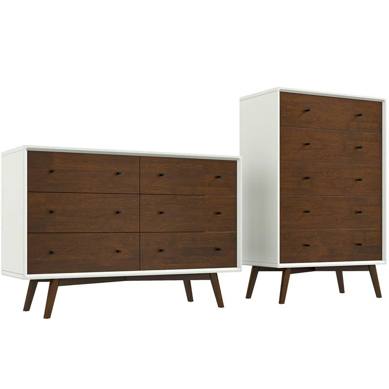Top 10 ๐ Ashcroft Noah Mid-Century Modern 6-Drawer Double-Dresser Solid Wood In White โ