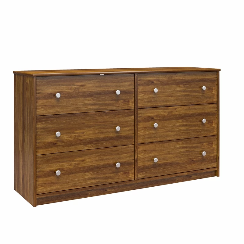 Budget ✨ Ameriwood Home Ellwyn 6 Drawer Wide 👗 Dresser In Brown Oak ⌛ - Image 4