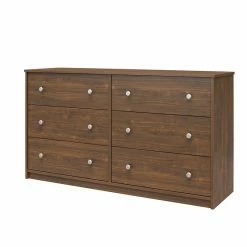 Brand new ✔️ Ameriwood Home Ellwyn 6 Drawer Wide 👗 Dresser In Walnut 😍