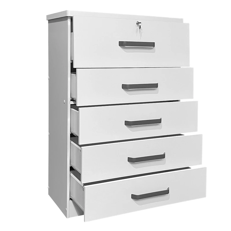 Discount 🌟 Better Home Products Xia 5 Drawer Chest Of Drawers In White 👏 - Image 3