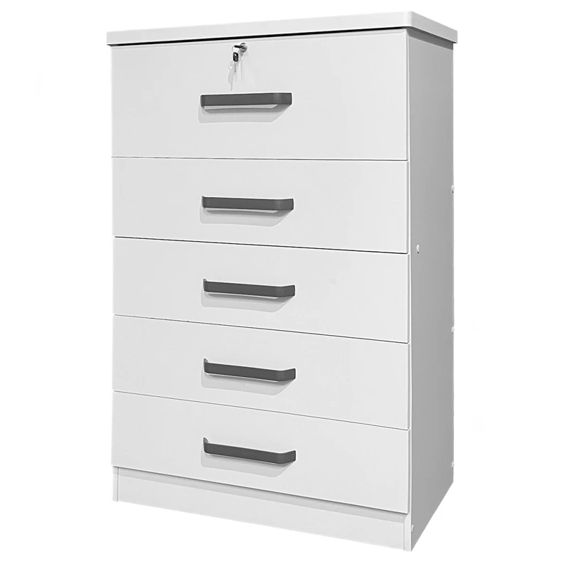 Discount 🌟 Better Home Products Xia 5 Drawer Chest Of Drawers In White 👏 - Image 6