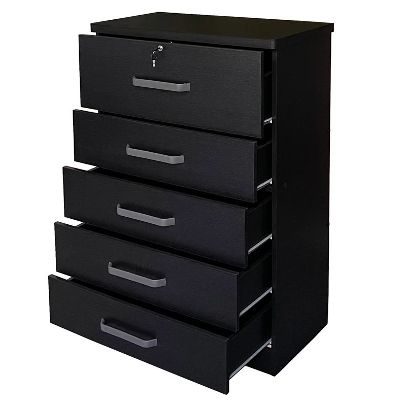 Brand new ๐ฅฐ Better Home Products Xia 5 Drawer Chest Of Drawers In Black Silver ๐งจ - Image 6