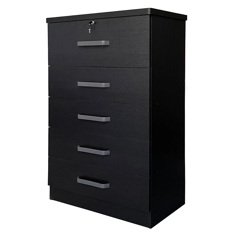 Brand new ๐ฅฐ Better Home Products Xia 5 Drawer Chest Of Drawers In Black Silver ๐งจ - Image 7