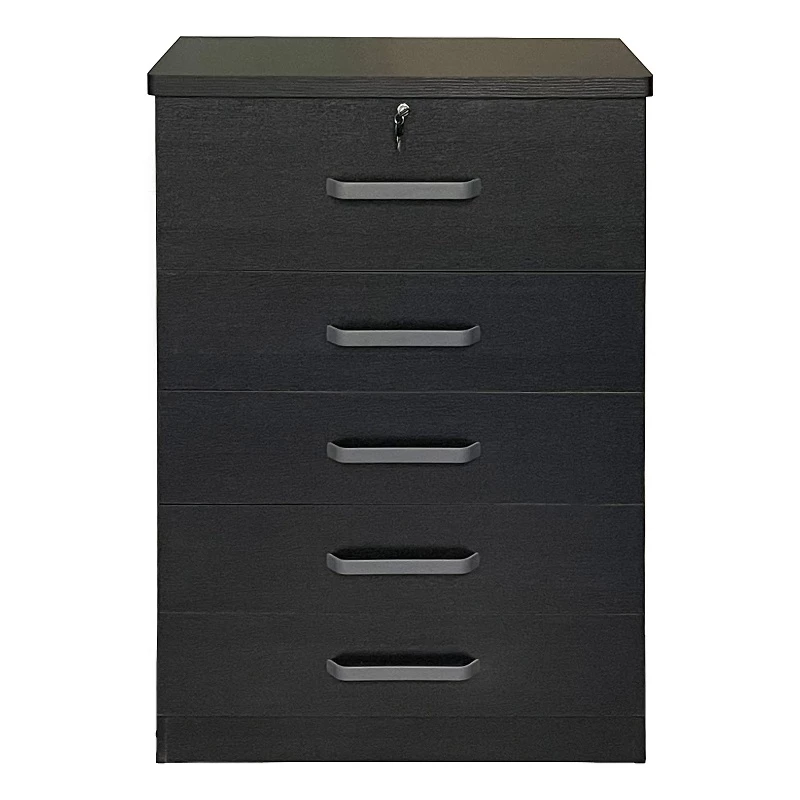 Brand new ๐ฅฐ Better Home Products Xia 5 Drawer Chest Of Drawers In Black Silver ๐งจ - Image 2