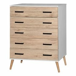 Cheapest π Better Home Products Eli Mid-Century Modern 5 Drawer Chest In White & Oak β