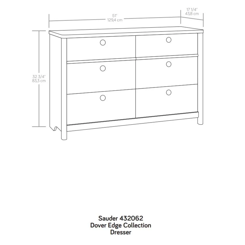 Top 10 ⭐ Sauder Dover Edge 6-Drawer Engineered Wood 👗 Dresser In Glacier Oak Finish 😉 - Image 2