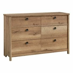 Discount π Sauder Dover Edge 6-Drawer Engineered Wood π Dresser In Timber Oak Finish β