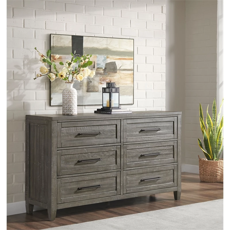 Discount ๐ Martin Svensson Home Napa Solid Wood 6 Drawer Gray ๐ Dresser ๐ - Image 2