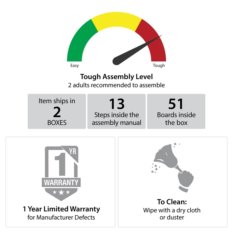 New ๐ Ameriwood Home Lynnhaven Wide 6 Drawer ๐ Dresser In Black W/ White Marble Top ๐คฉ - Image 3