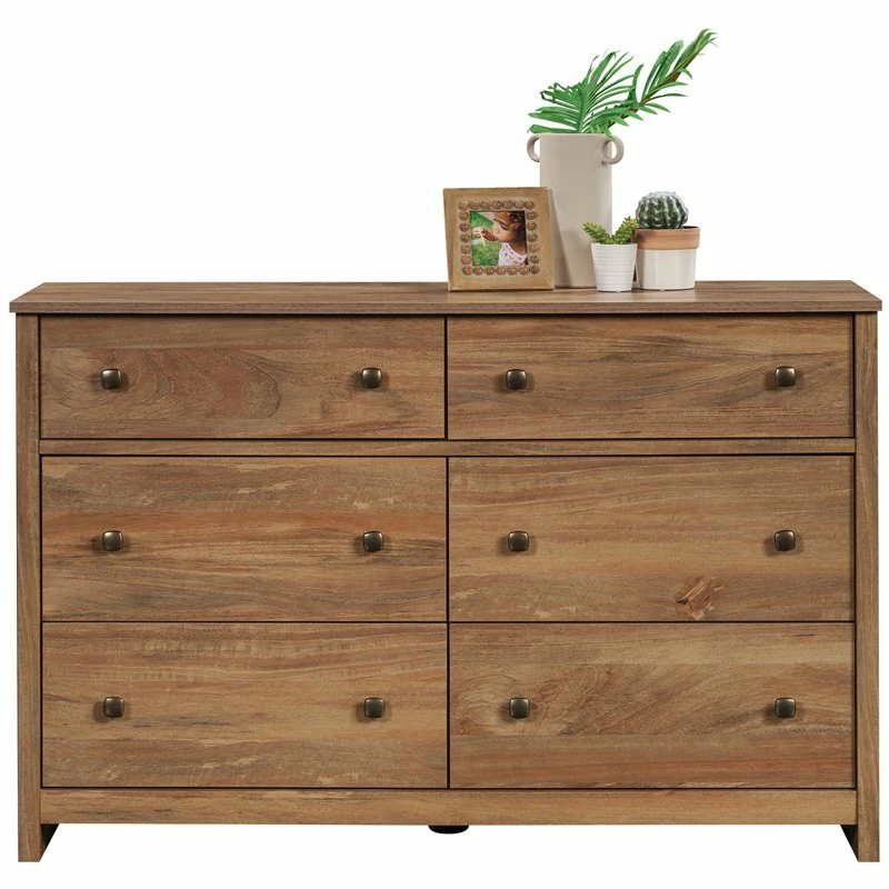 Cheapest ๐งจ Pemberly Row 6 Drawer 50.5" Wooden ๐ Dresser In Sindoori Maple ๐ - Image 5