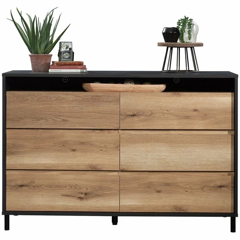 Best deal ๐ Pemberly Row Engineered Wood 6-Drawer ๐ Dresser In Raven Oak ๐คฉ - Image 9