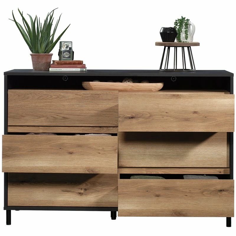 Best deal ๐ Pemberly Row Engineered Wood 6-Drawer ๐ Dresser In Raven Oak ๐คฉ - Image 10