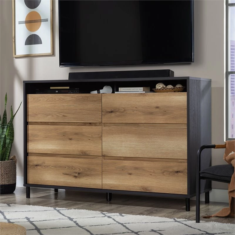 Best deal ๐ Pemberly Row Engineered Wood 6-Drawer ๐ Dresser In Raven Oak ๐คฉ - Image 11