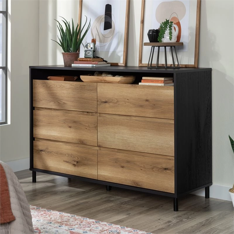 Best deal ๐ Pemberly Row Engineered Wood 6-Drawer ๐ Dresser In Raven Oak ๐คฉ - Image 13