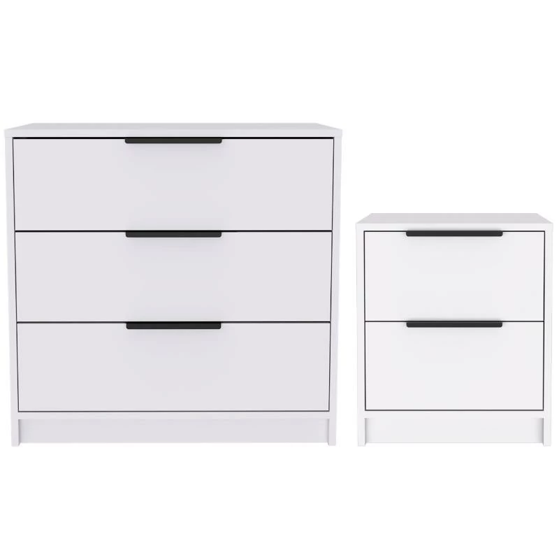 Top 10 ๐ Home Square 2-Piece Set With 3 Drawers ๐ Dresser And Night Stand In White ๐