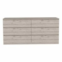 Cheapest 🔔 Atlin Designs Engineered Wood 6 Drawer Double 👗 Dresser In Light Gray-White 🔔