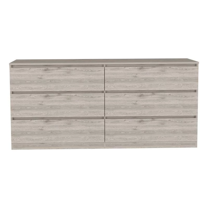 Cheapest 🔔 Atlin Designs Engineered Wood 6 Drawer Double 👗 Dresser In Light Gray-White 🔔