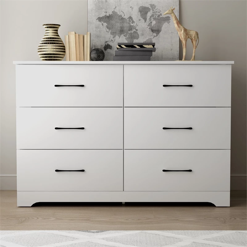 Cheap 😍 Galano Darsh 6-Drawer Matte White 👗 Dresser With Ultra Fast Assembly 🌟