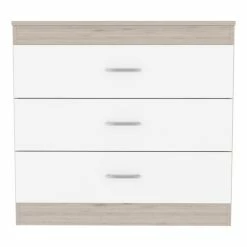 Coupon 💯 HomeRoots '29" Light Gray And White Three Drawer 👗 Dresser 😀