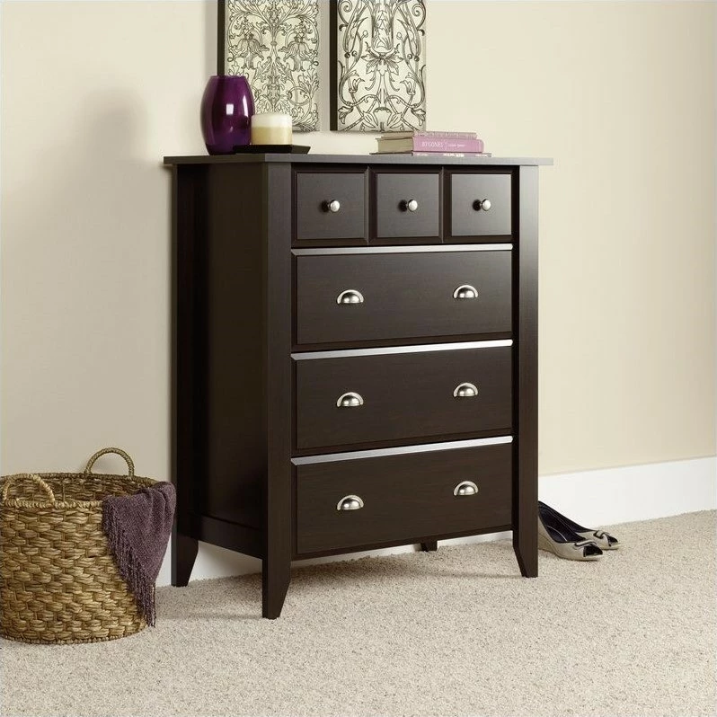 Brand new 🌟 Sauder Shoal Creek Engineered Wood 4 Drawer Chest In Jamocha Wood 😍 - Image 3