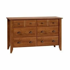 Cheapest โ Sauder Shoal Creek 6 Drawer ๐ Dresser In Oiled Oak โจ