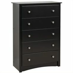 Discount ๐ Prepac Sonoma Black 5 Drawer Chest โจ