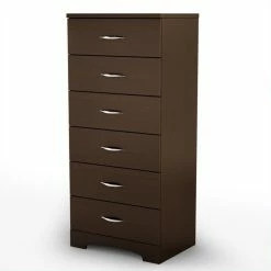 Buy 🎉 South Shore Back Bay Single 6 Drawer Lingerie Chest In Chocolate Finish 🥰