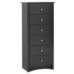 Best Pirce ๐ Prepac Sonoma 6 Drawer Chest In Black Finish ๐